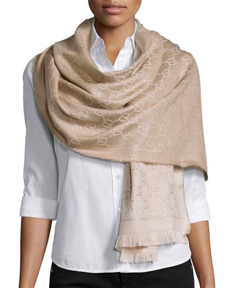 gucci glitter scarf|gucci scarf women sale.